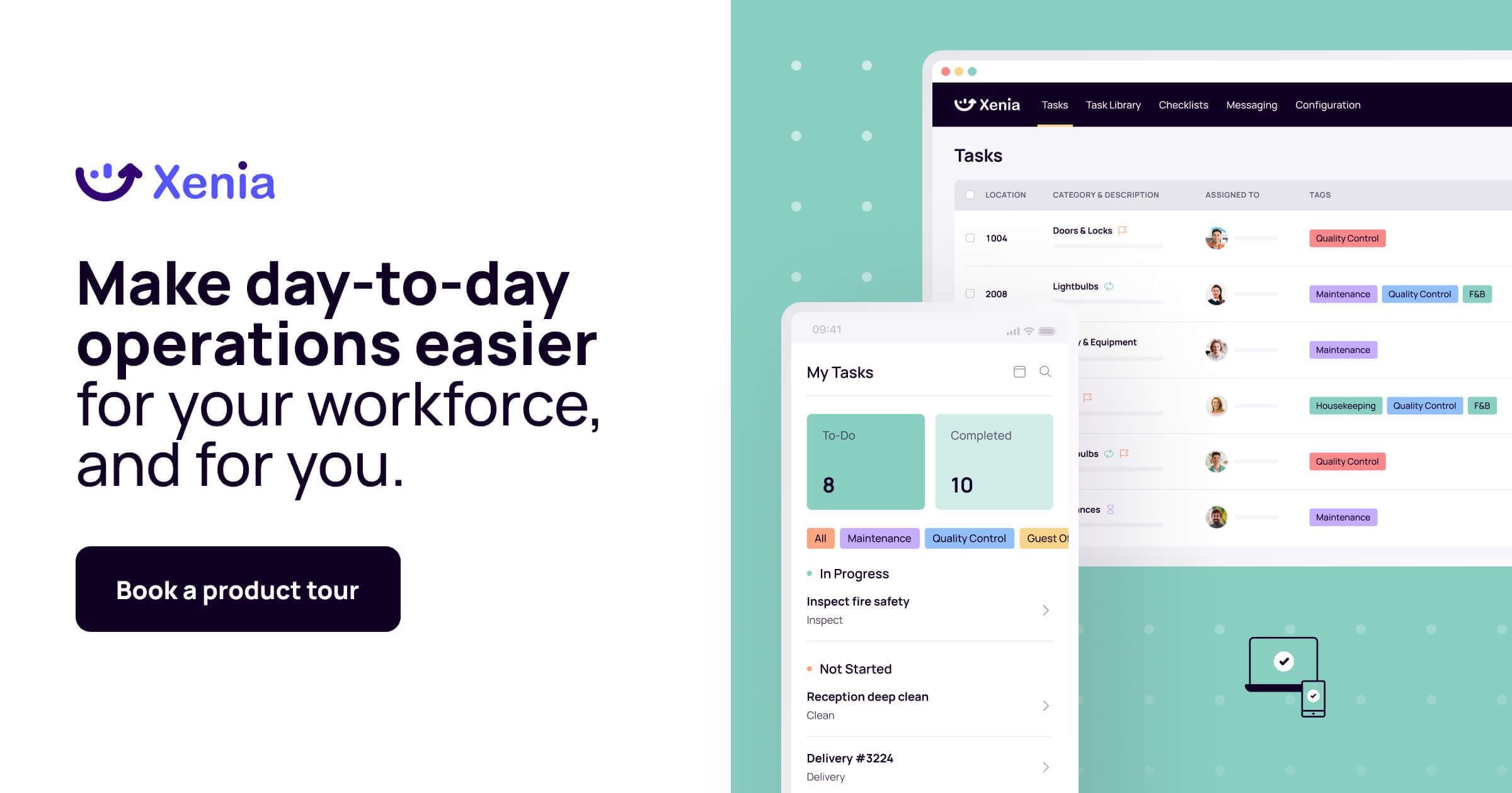 Xenia One App for Staff and Facility Management